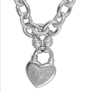 Zales 1/4 ct toggle heart necklace